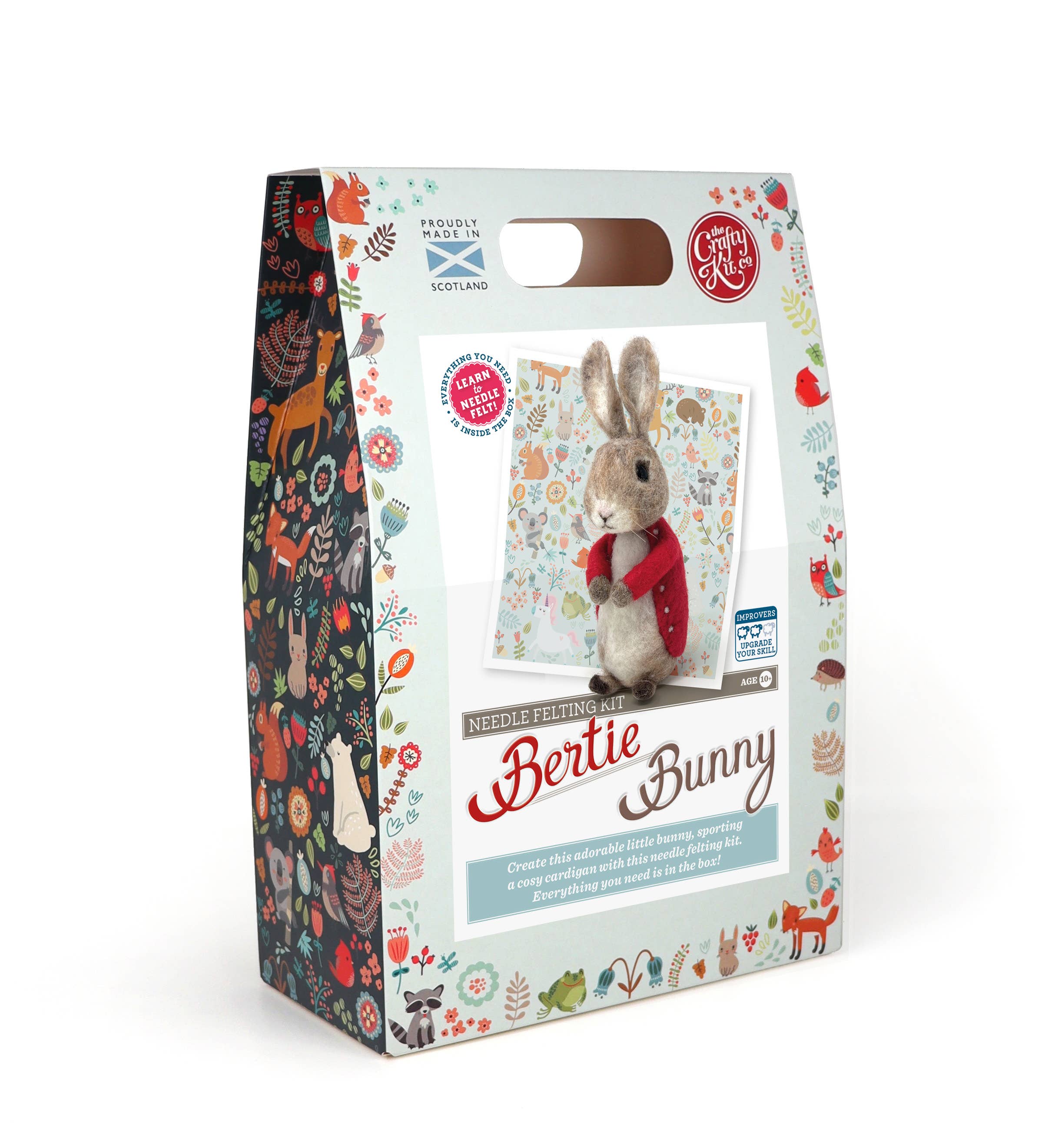 The Crafty Kit Company – wholesale Craft sewing kit – Bertie Bunny Needle Felting Craft Kit4