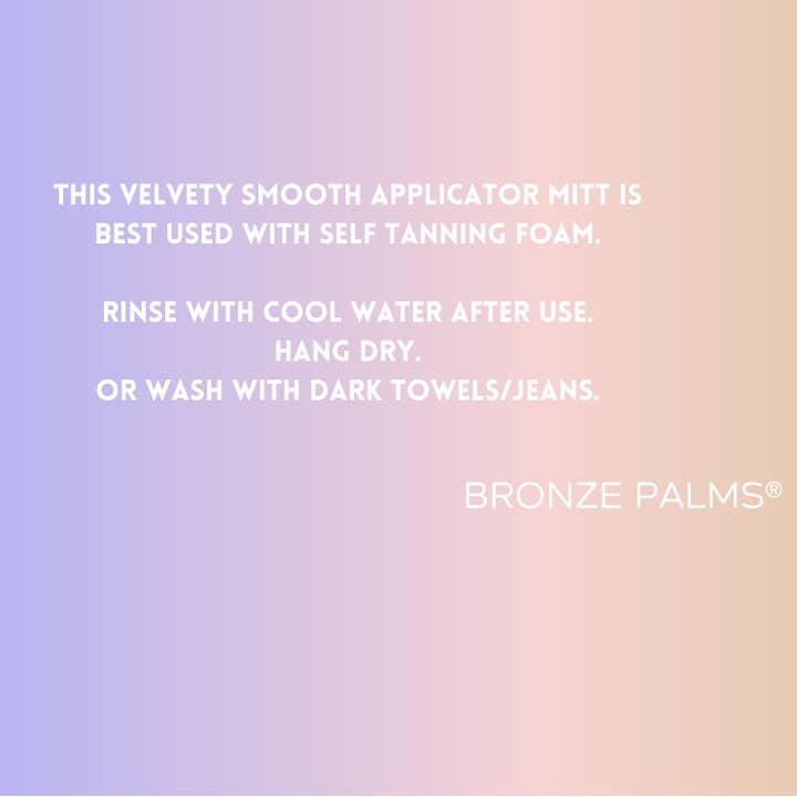 Bronze Palms Beauty - Vente Autobronzants - Gant d'application pour mousse autobronzante réutilisable sans traces