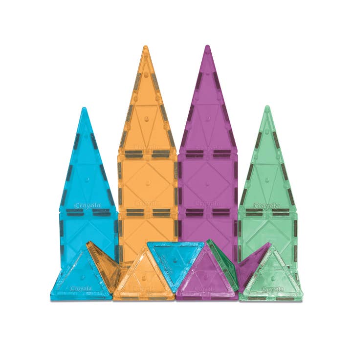 CreateOn - Wholesale Building Set - Kids - Crayola Colors of Kindnes Magnetic Tiles 24-Piece Set