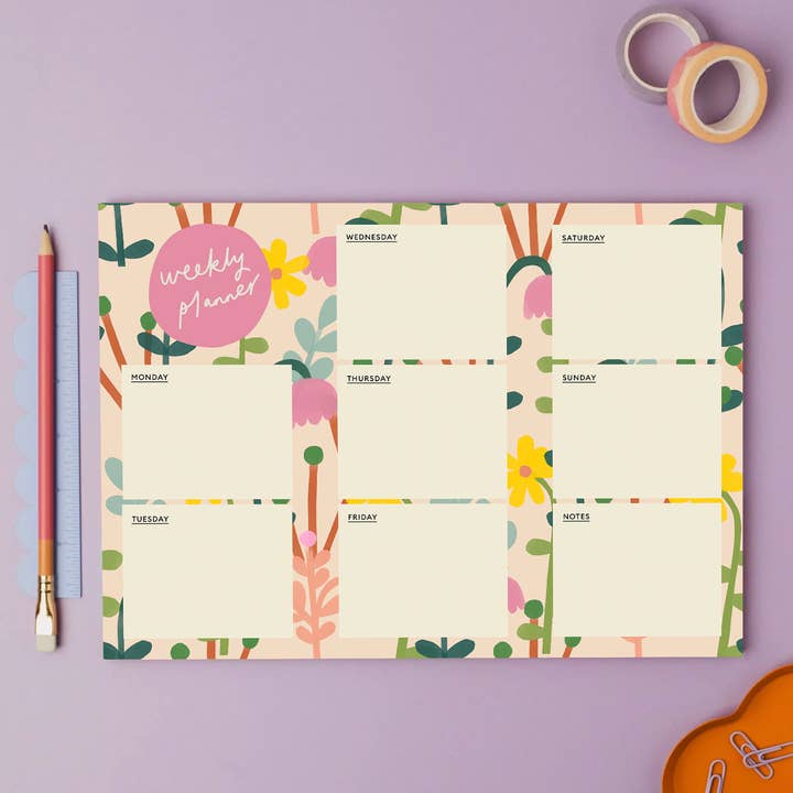 A4 Weekly Planner - Posy for wholesale by Plewsy