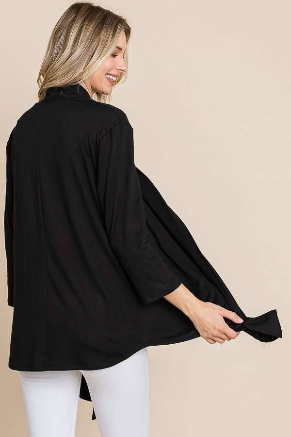 Culture Code - Wholesale Cardigan - Women's - CJT1086Q - DRAPE CARDIGAN TOP1