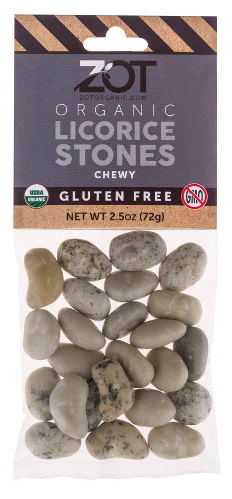 Zot Organic by Phyto-Plus - Wholesale Licorice - Organic Licorice Stones, Firm-chewy 2.5oz0