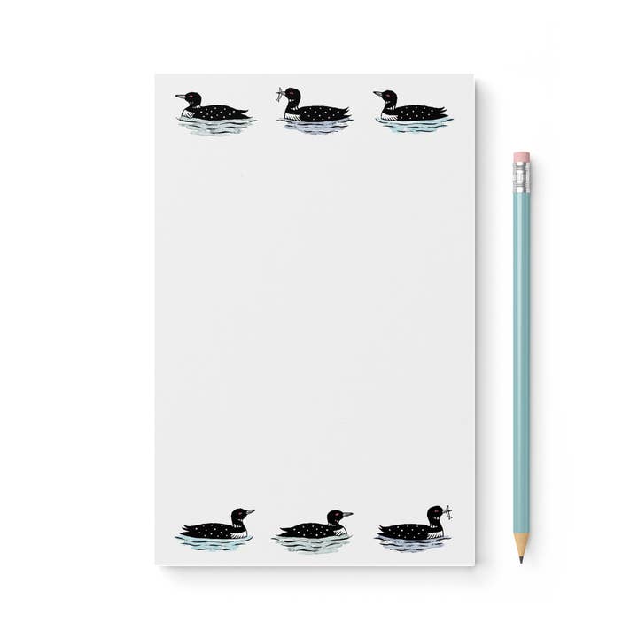 Swimming Loons Notepad | 5.5 x 8.5" for wholesale by Independent Puppy