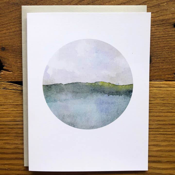 Watercolor Blues Greeting Card BOXED Set for wholesale by Lark Press