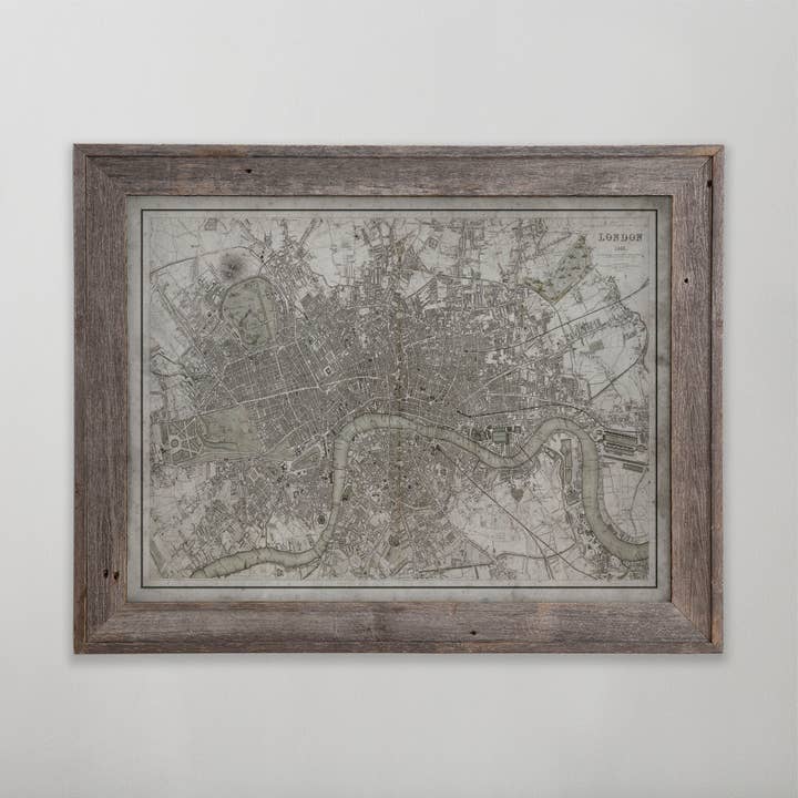 London Map Vintage Art Print 24" x 18" for wholesale by Archive Print Co.