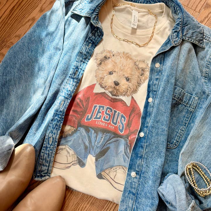 T-shirt/Sweatshirt Graphique Ours en Peluche Jésus pour la vente par Willow Poppy