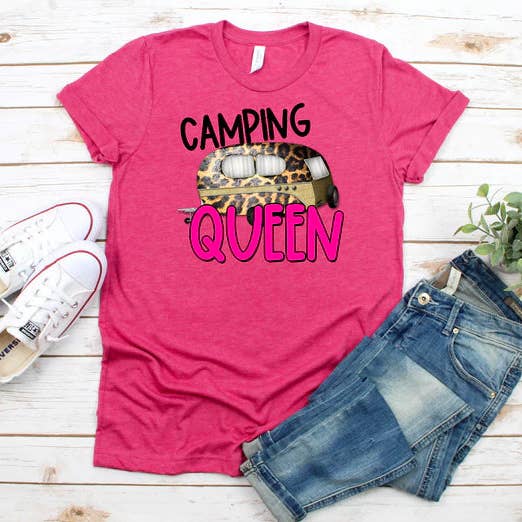Camping Queen Printed Tee for wholesale by Simple Tymes