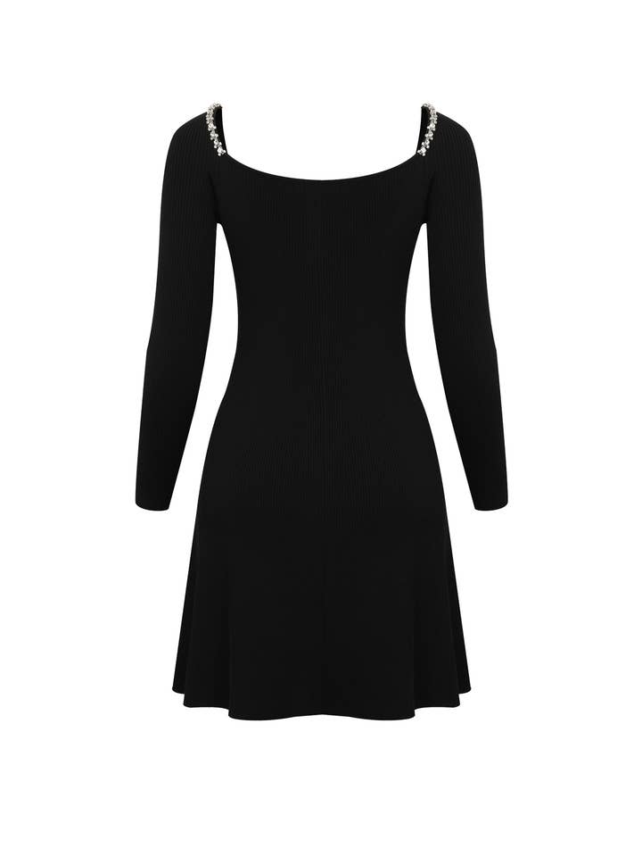 Black Aurora Noir Long Sleeve Dress for wholesale on Faire1