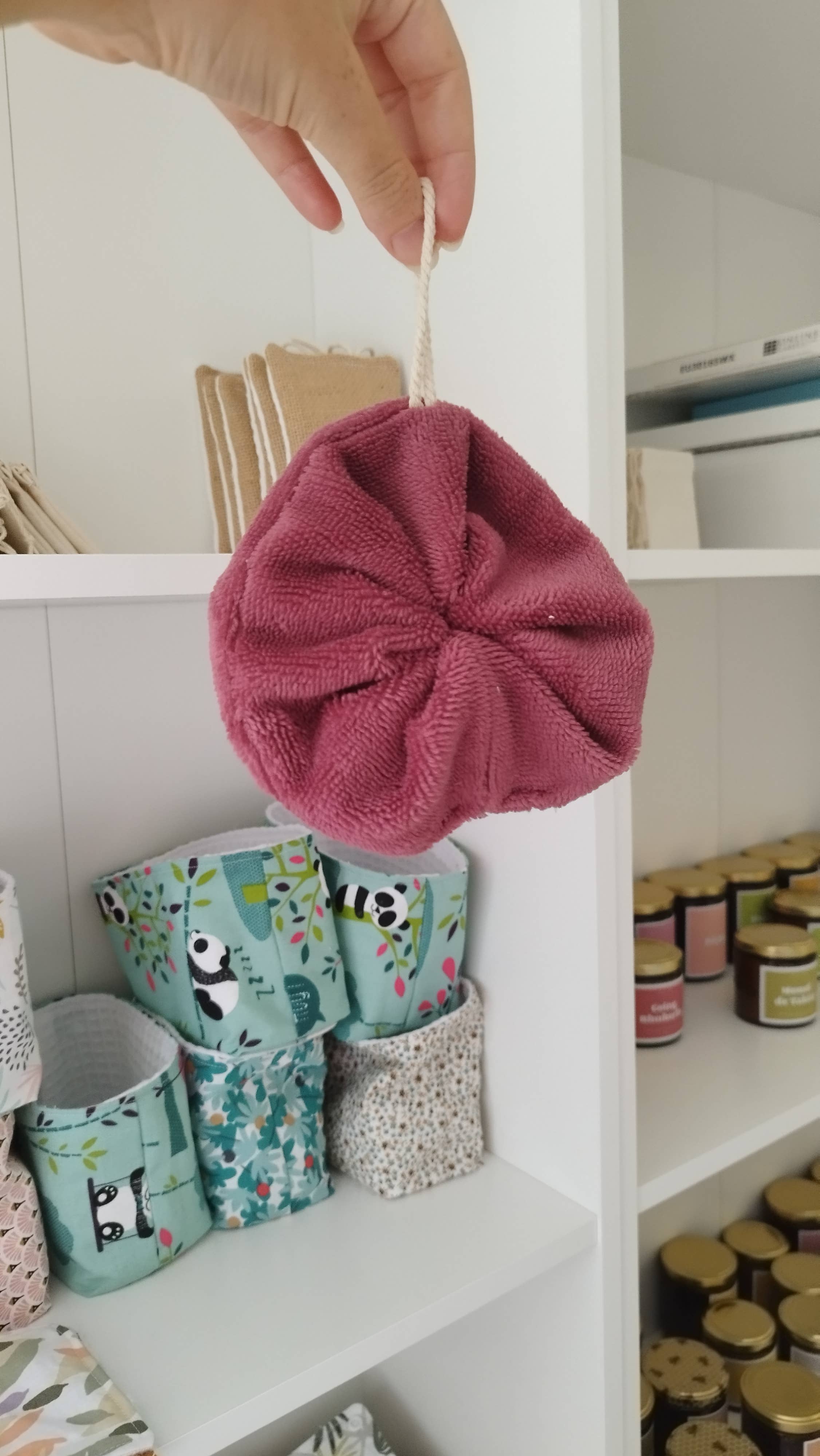 Maison Alice – Puff/esponja de banho por atacado – esponja de chuveiro de bambu natural1