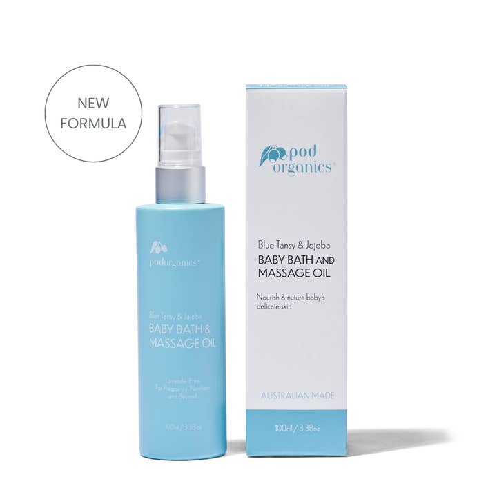 Blue Tansy Baby Bath & Massage Oil for wholesale by Pod Organics Pty Ltd