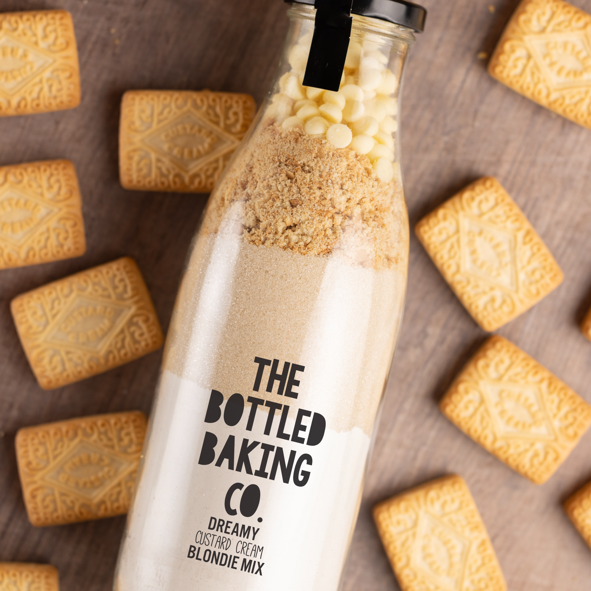 The Bottled Baking Co. - Wholesale Browniemix - The Bottled Baking Co. Blondie-mix met custardcrème2