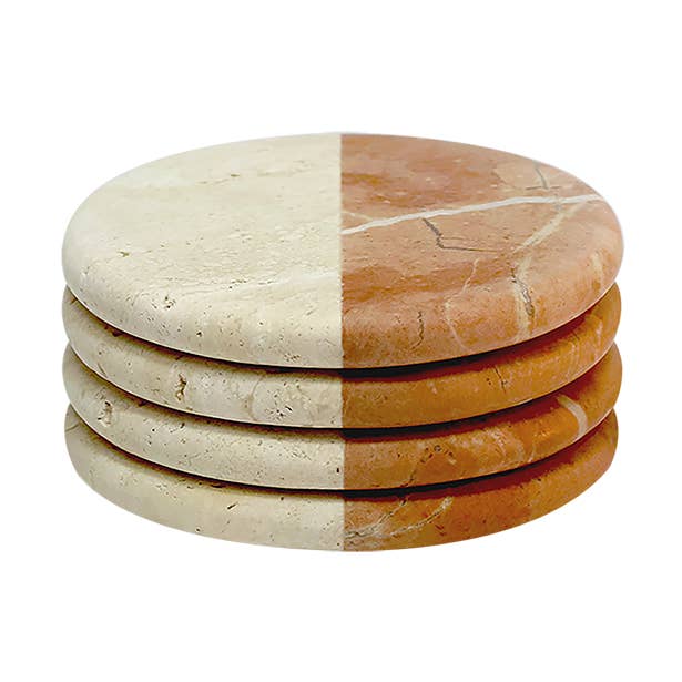 Polar Coaster Coral & Travertine for wholesale on Faire0
