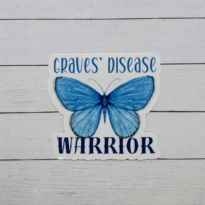 Made with Monday - Wholesale Sticker - Grave's Disease Warrior Butterfly Sticker