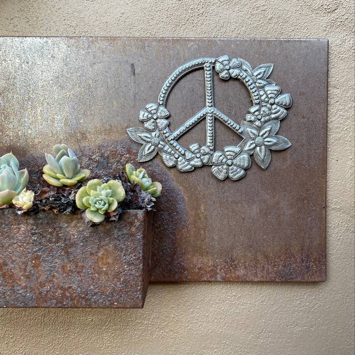 Haiti Fair Trade~ It's Cactus - Wholesale Wall Accent - Peace and Flowers, Haiti Fair Trade, Metal Wall Art