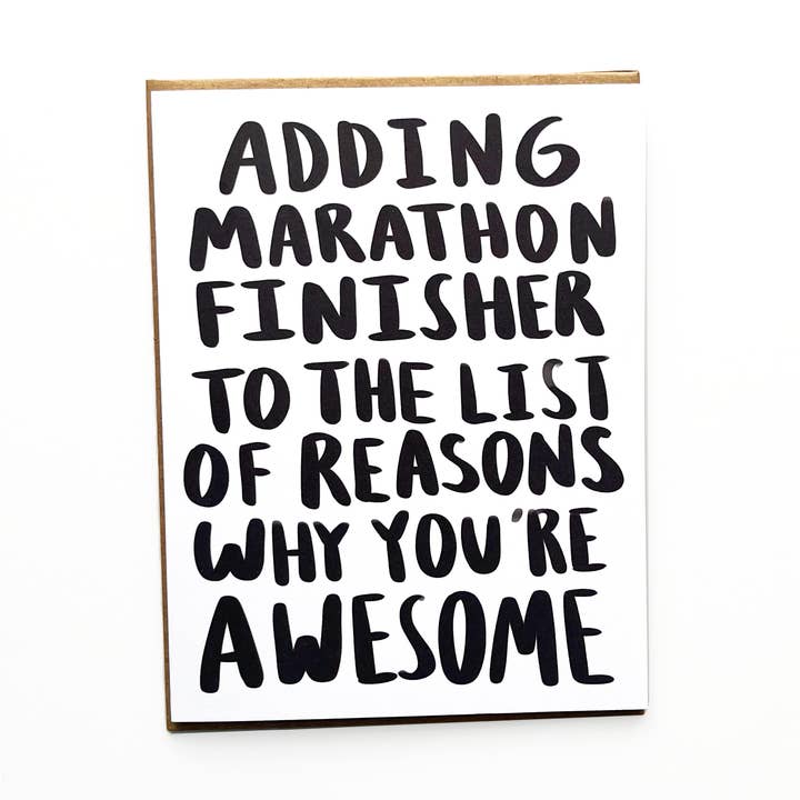 Keegsie Running - Wholesale Congratulations Card - List of Reasons You're Awesome Marathon Card0