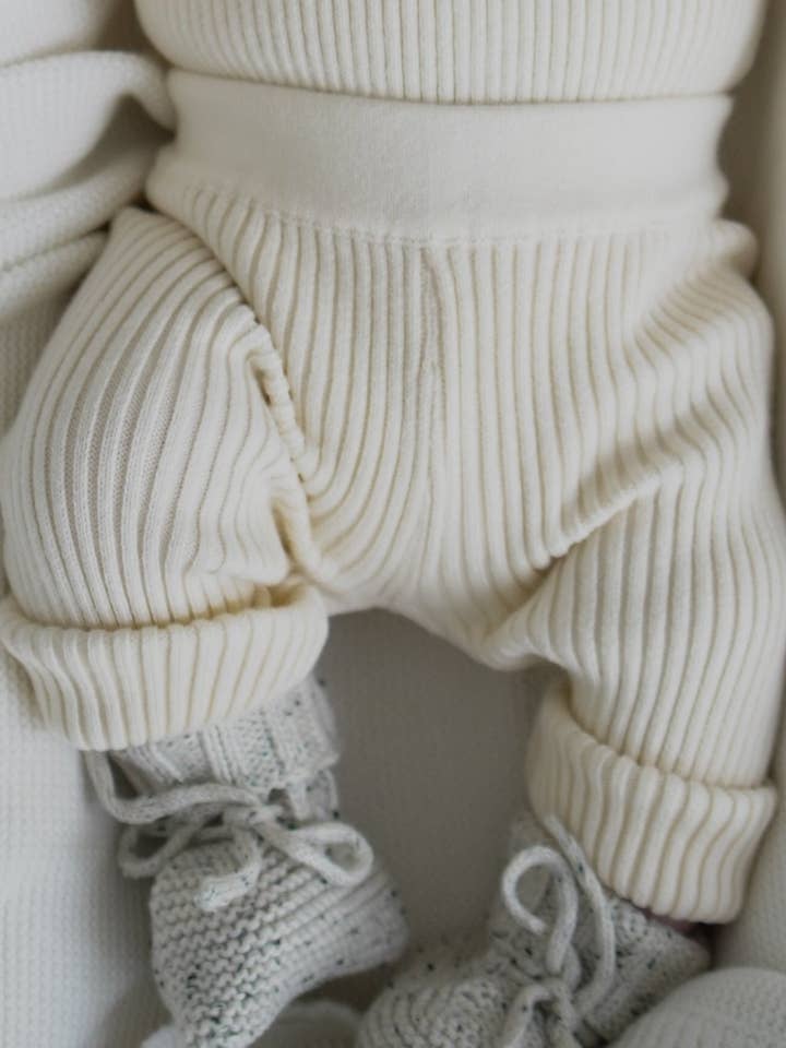 Luna + Luca Organic Booties - Black Speckle for wholesale by Luna + Luca