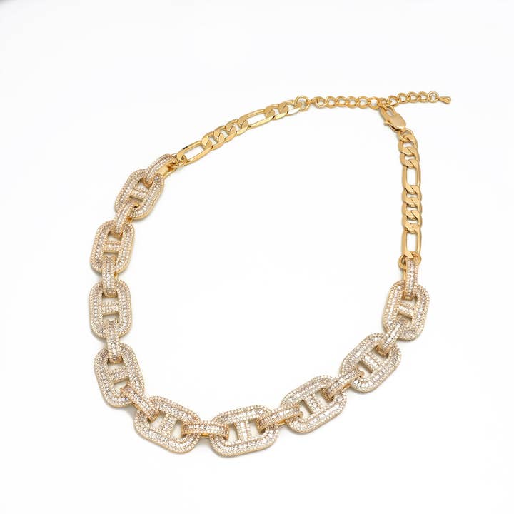 Gros Mariner Baguette CZ Doré CN-0061 D pour la vente par Simply Jewels