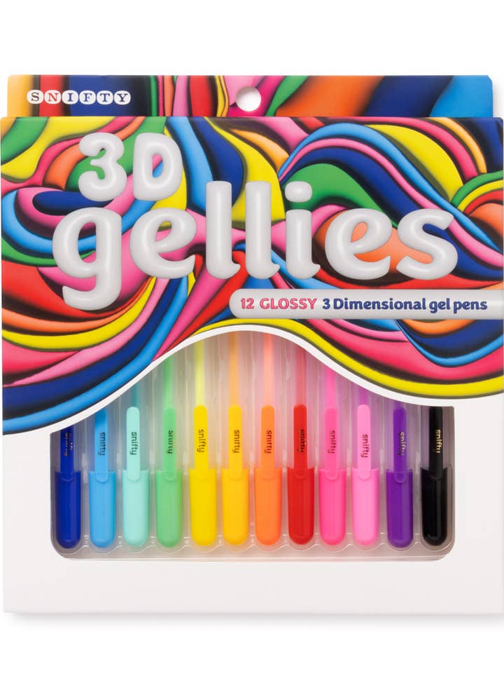 3D Gellies - Set med 12 tredimensionella gelpennor för wholesale av SNIFTY