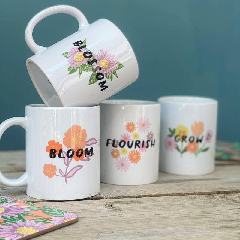 Hendog Designs – wholesale Kaffekoppar – Stärkande blomma Kina muggar0