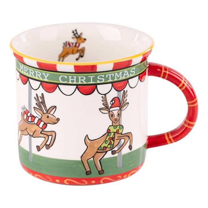 Glory Haus - Wholesale Coffee Mug - Reindeer Carousel Mug- Holiday Décor