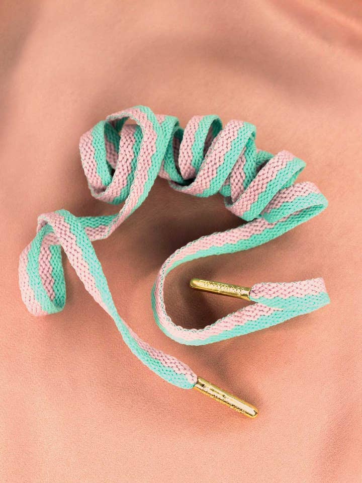 Purple and turquoise laces. for wholesale by Froufrouz