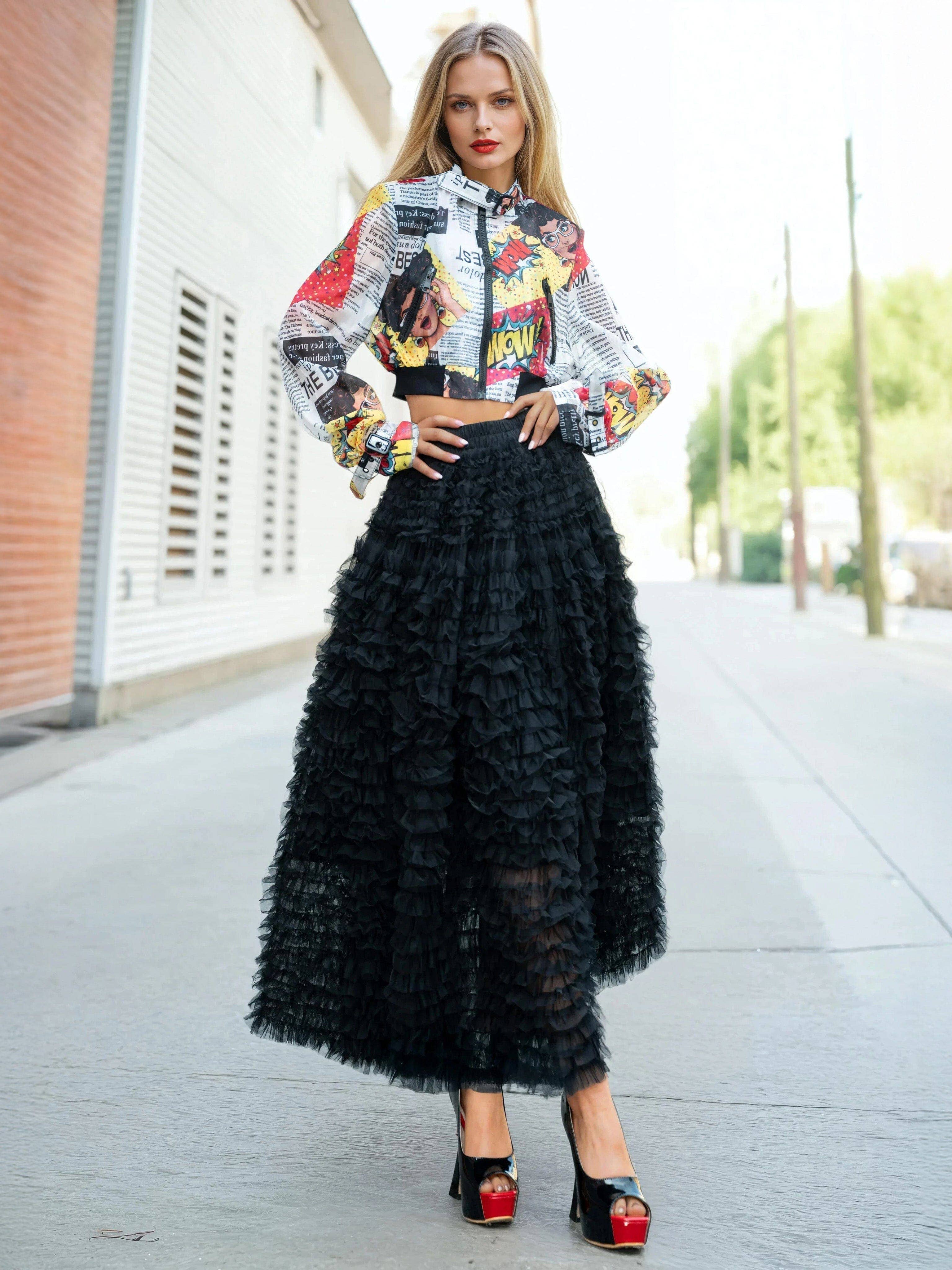 KATE HEWKO - Wholesale Skirt - Women's - Drama Tulle Ruffle Skirt3