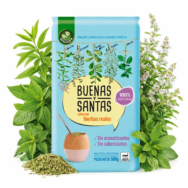 Yerba Mate tBuenas y Santas 500 g – A Herbal Explosion! for wholesale by Un Mate