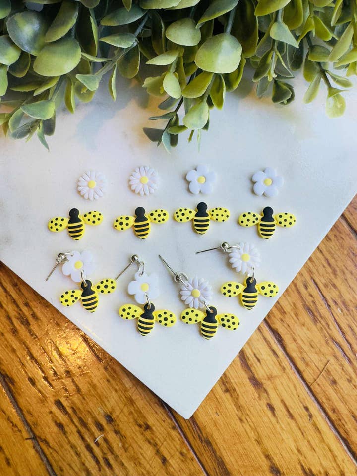 Bee Collection Unique Handmade Clay Earrings for wholesale by KBH CREATIONS