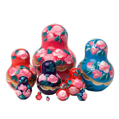 Golden Cockerel - Wholesale Doll - Kids - Multicolored Nesting Doll 10pc./5"2