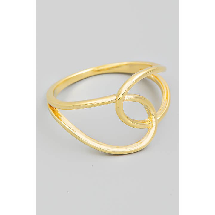 Minimalist Loop Link Fashion Ring for wholesale by The Looks by Fame Accessories