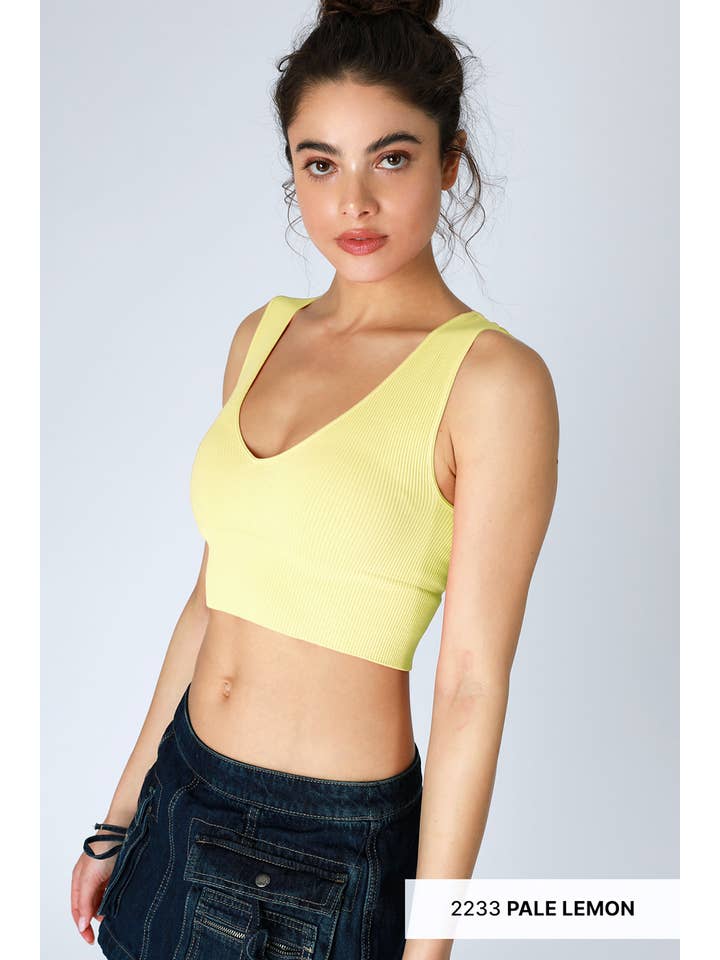 NIKIBIKI - Wholesale Knit Top - Women's - NS7829 - Plunge V-Neck Crop Top20