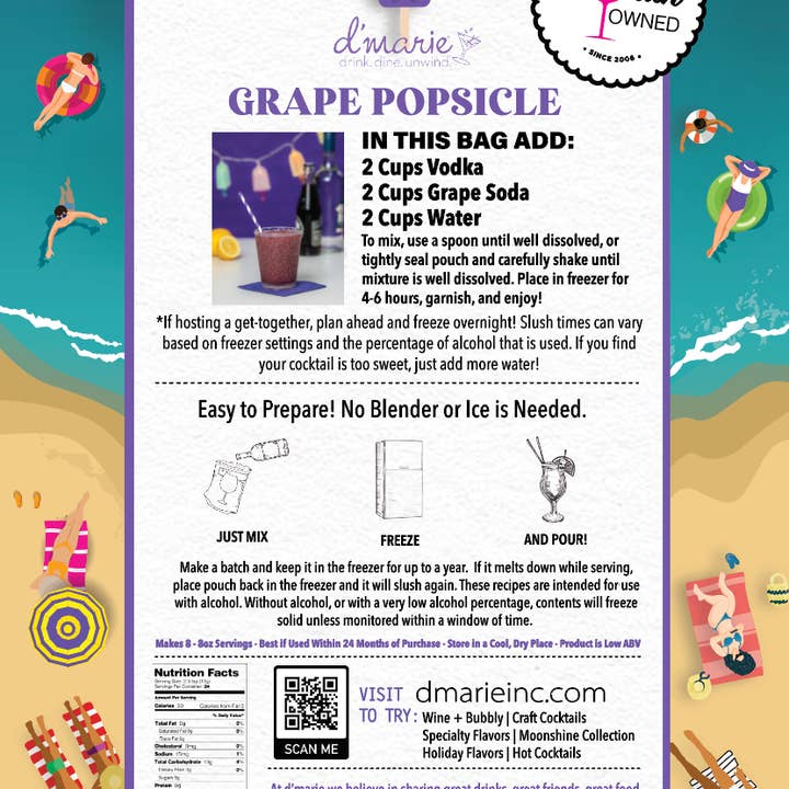 d'marie inc. - Wholesale Cocktail Mix/Syrup - Grape Popsicle2