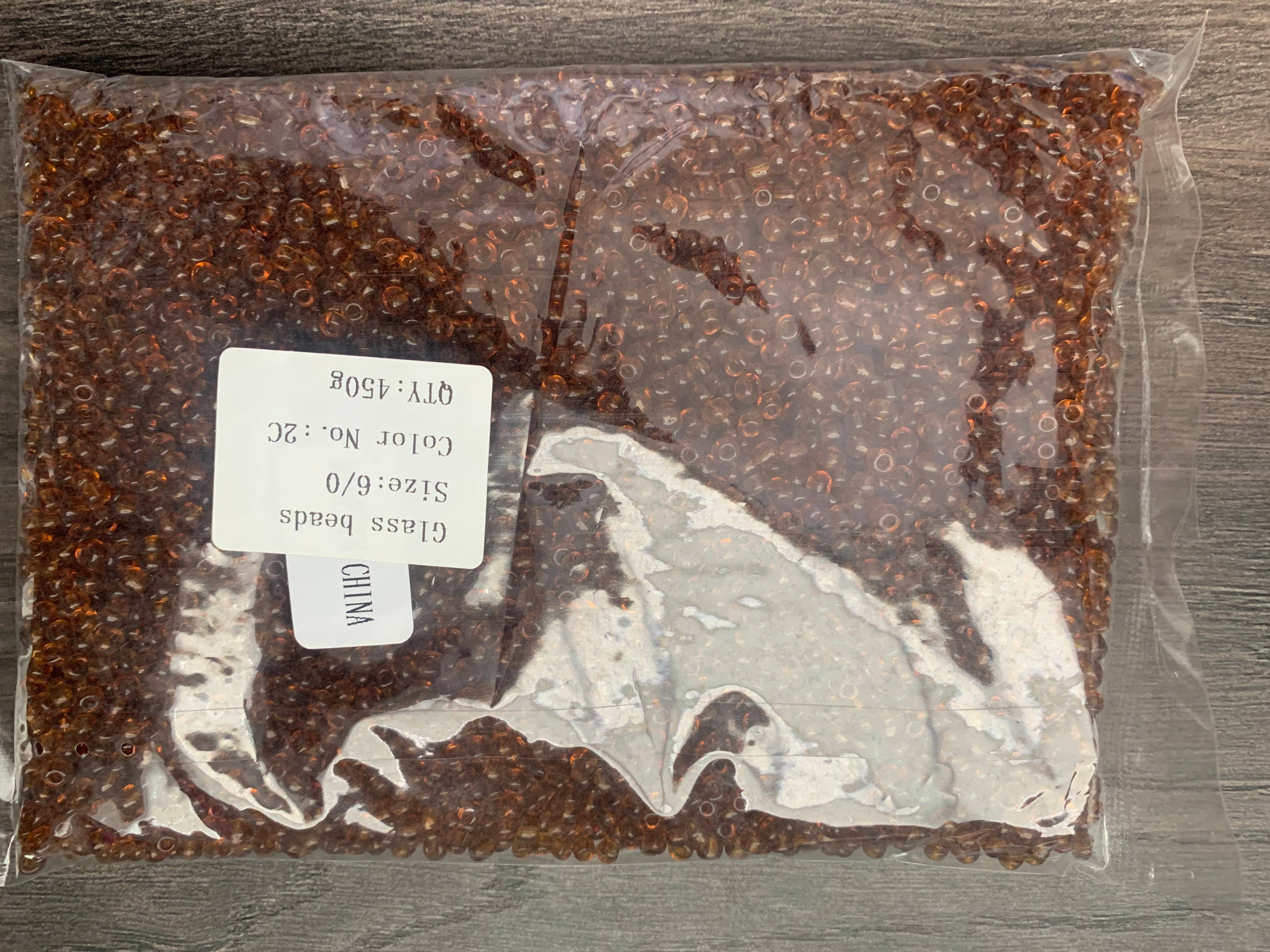 MaddieMayShop - Wholesale Beads - 6/0 Seed Beads~  Glass Beads 450 Grams, Seed Beads Bulk6