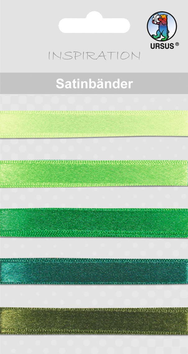 URSUS® / Buntpapierfabrik Ludwig Bähr GmbH & Co. KG – wholesale Ribbon – Gift wrapping – green satin ribbons0