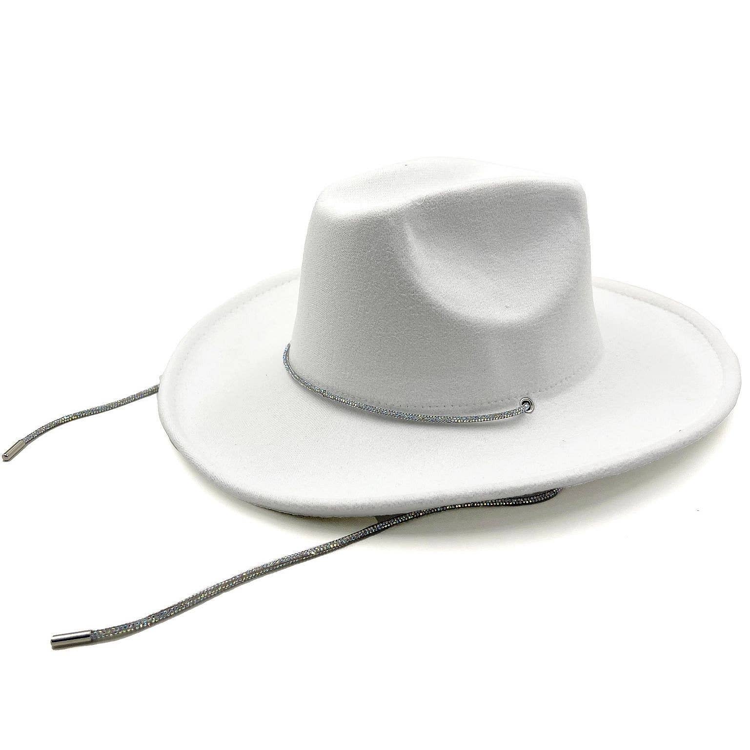 Diacly - Wholesale Cowboy Hat - Women's - Rhinestone String Solid Western Cowboy Cowgirl Hat2
