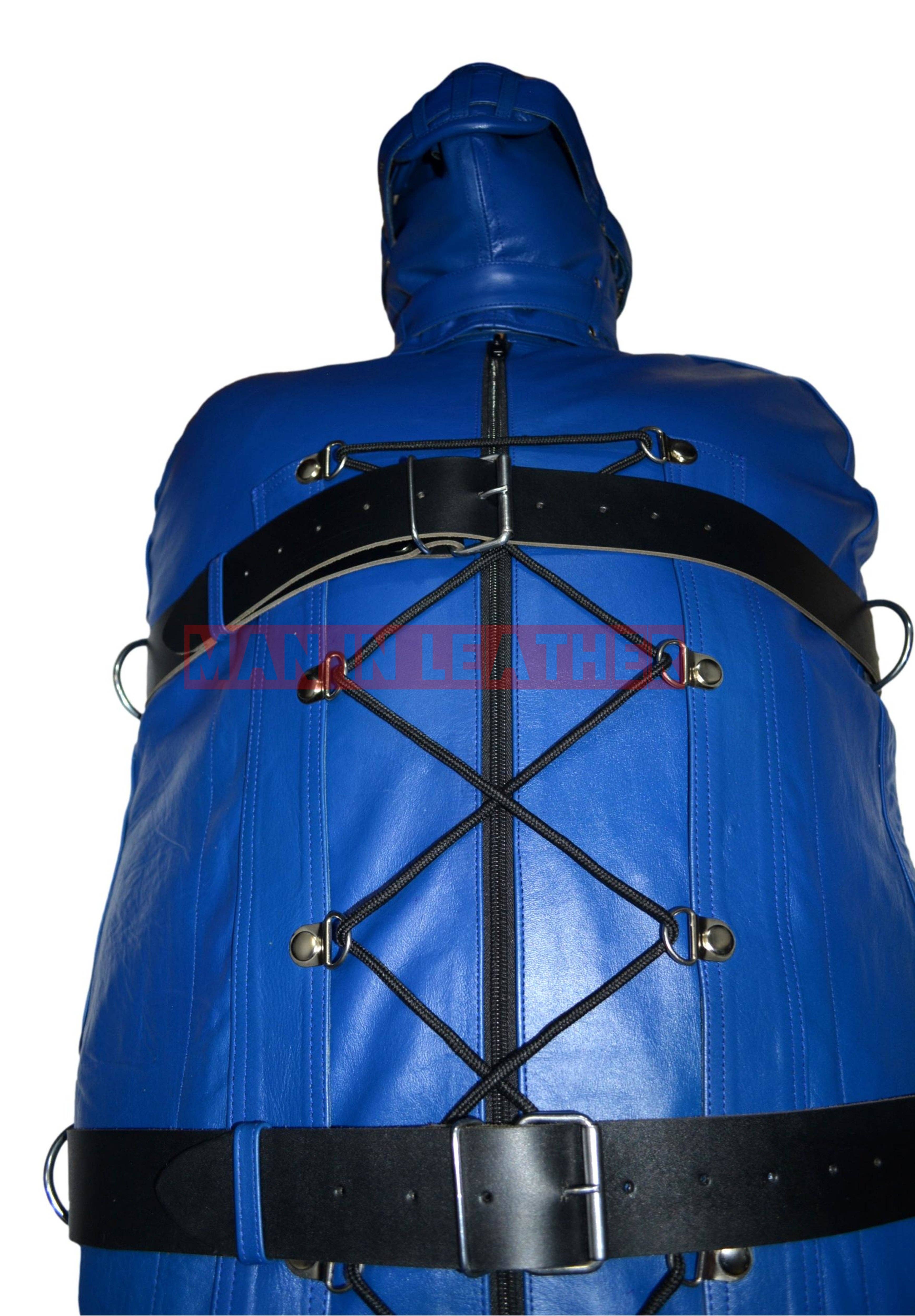 Meninleather - Vendita all'ingrosso Sacco nanna - Neonati - Borsa bondage Sacco a pelo in vera pelle di mucca con restrizioni Sacco a pelo in pelle premium11
