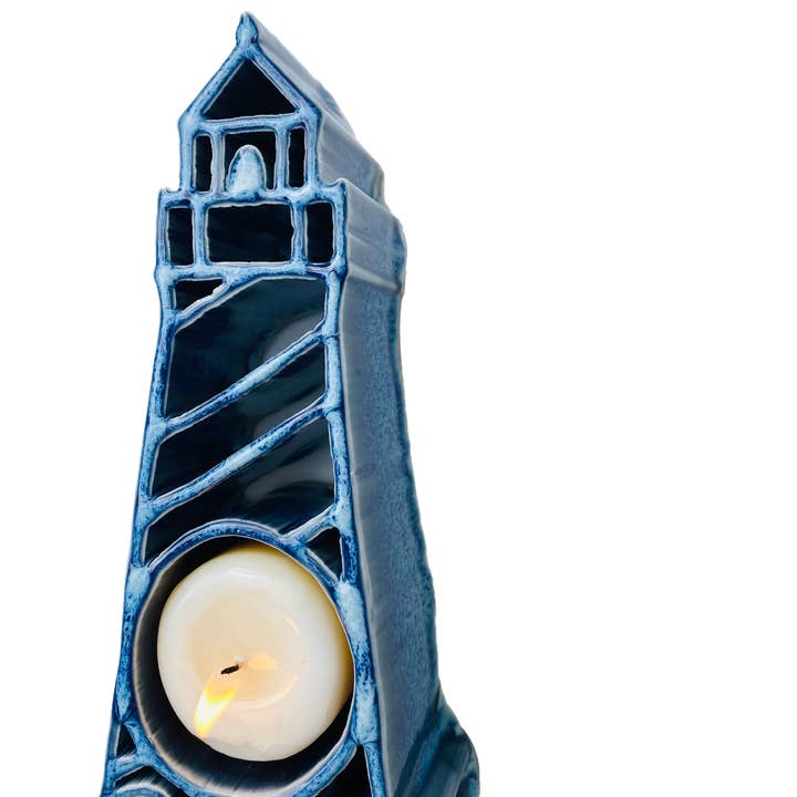 Bay Pottery - Wholesale Candle Holder - Lighthouse Candlepot - Stoneware Pottery