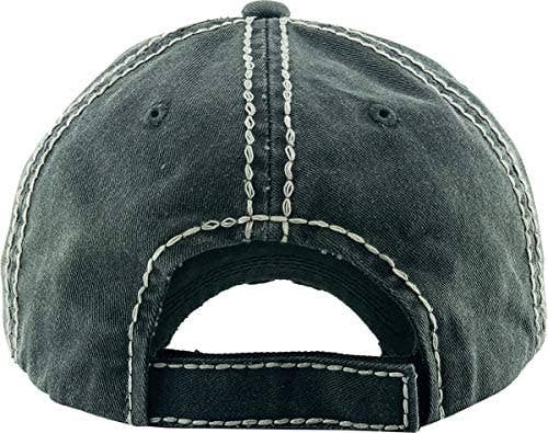 Funky Junque - Venta al por mayor Gorra de béisbol - Hombre - Gorro vintage con parche - Grandpa Shark (negro)1