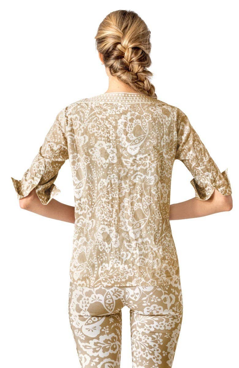Gretchen Scott LLC - Wholesale Blouse - Women's - Let It Flow Top - Flora13