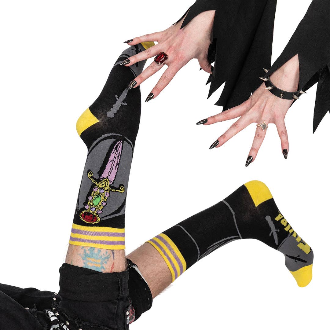 FootClothes LLC - Wholesale Socks - Unisex - Elvira I Cut You Crew Socks6