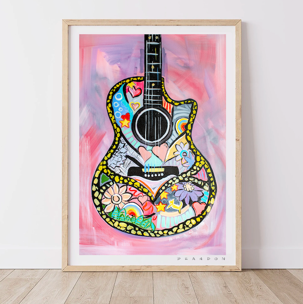 Brandon Art Co - Wholesale Art Print - Taylor Swift Eras Tour "Nashville Butterfly Mural Guitar” | Swifties Merch Archival-Quality Print0
