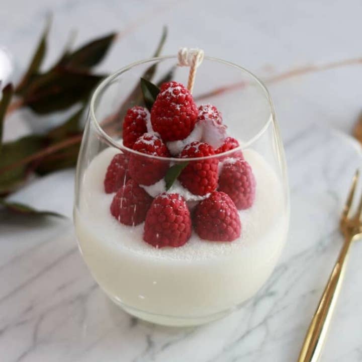 Vela de Mousse de Frambuesa | Vela Hecha a Mano | Vela de Soja para venta al por mayor de Pretty Hands