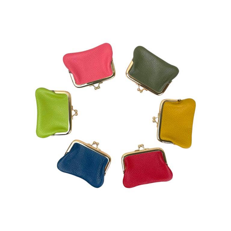 Chenson & Gorett - Wholesale Coin Purse - Women's - Italian Leather Wallet with Click and High Quality. Grain2