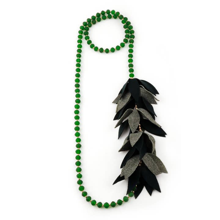 "Living Leaf Necklaces" for wholesale by Miss Minna