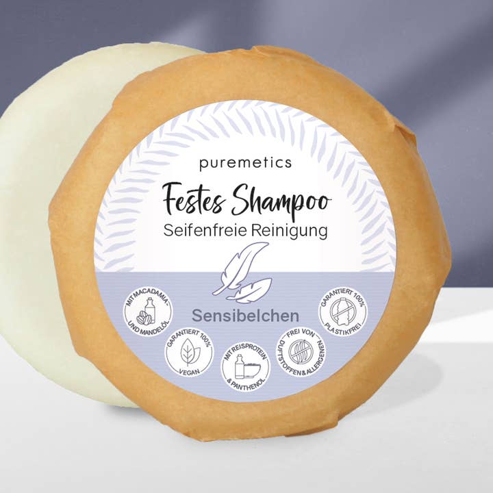 Shampoo solido 'Sensibile' per la vendita all'ingrosso da parte di puremetics GmbH