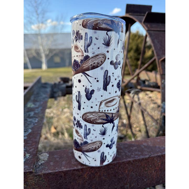 Bicchiere a Tema Western Dusty Brim 20oz per la vendita all'ingrosso da parte di Running With Coyotes