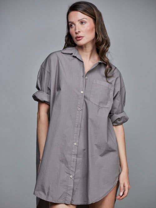 SixtyDays - Vendita all'ingrosso Camicia button down - Donna - Camicia boyfriend oversize in cotone - 40 colori19