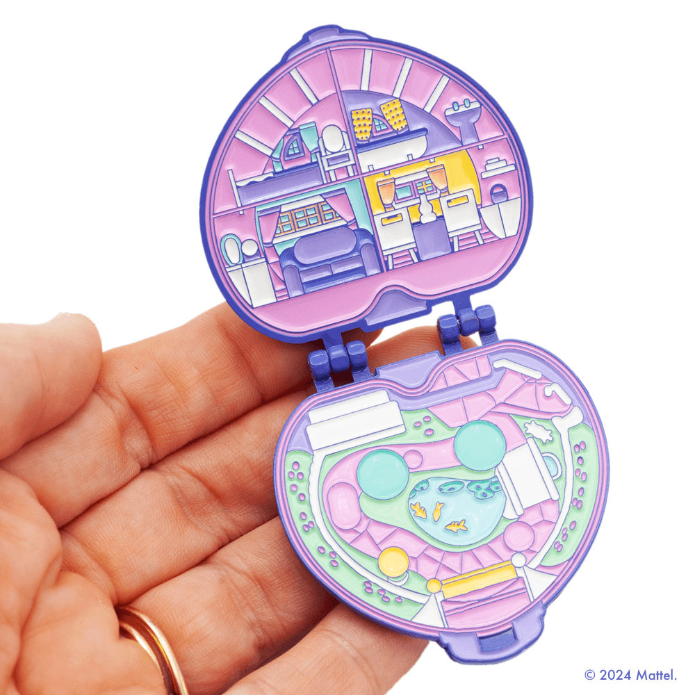 Little Shop of Pins - Wholesale Lapel Pin/Button - Polly Pocket Purple Compact Hinge Pin3