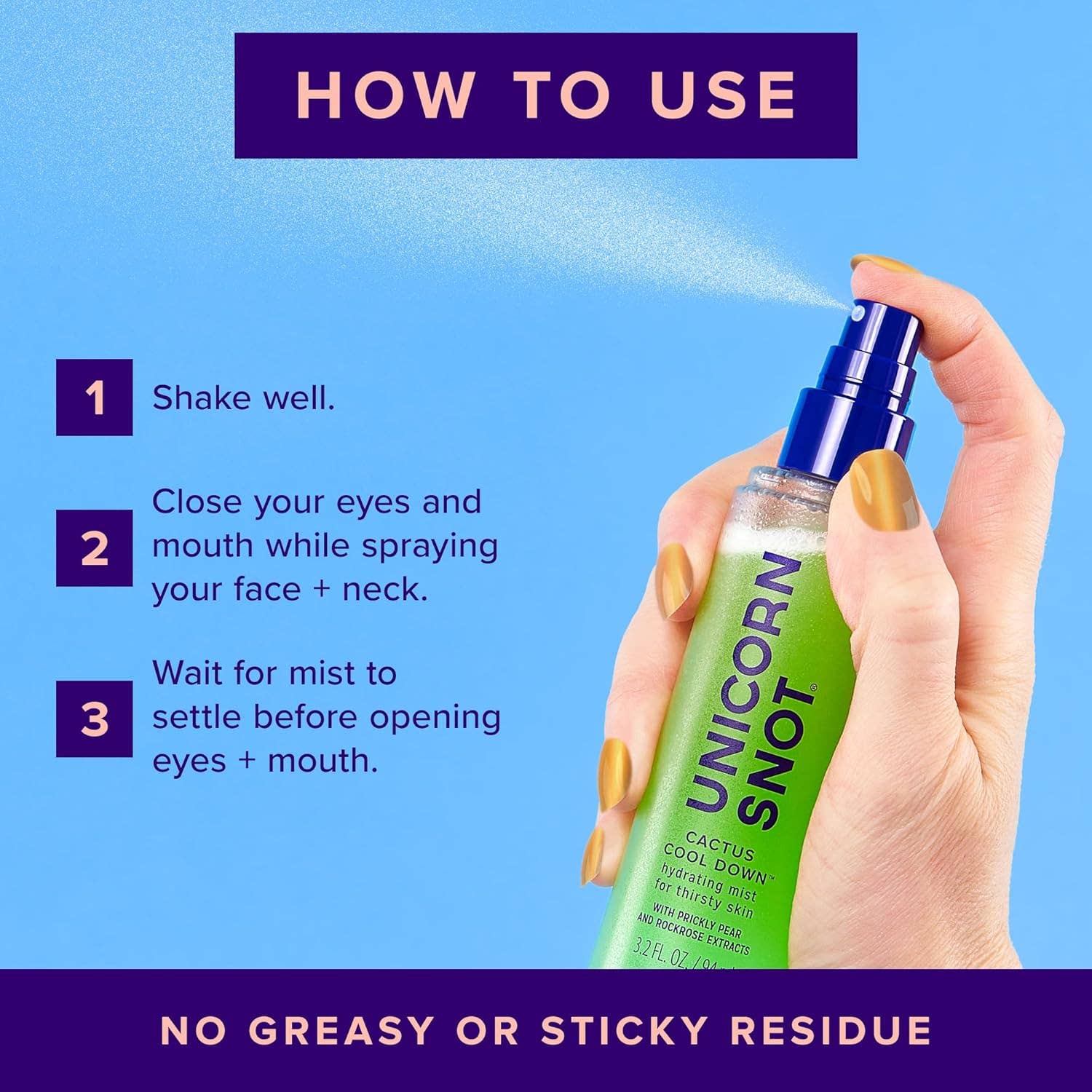 Unicorn Snot | Glitter Beauty - Wholesale Face & Body Mist/Water - Cactus Cool Down Mist | Hydrating Face Spray | Facial Spray5