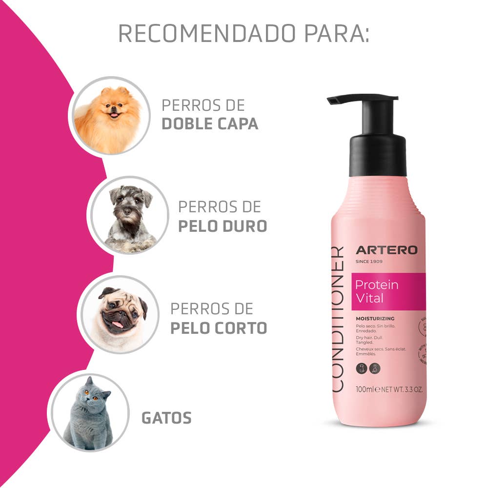 ARTERO Inspiring Style - Vente Produit de toilettage – chien - Artero Protein Vital après-shampooing hydratant pour chiens et chats (100 ml - 3,3 oz)2